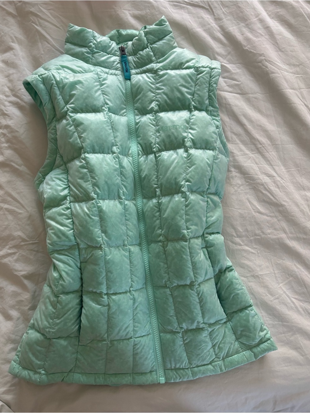 Light Mint Quilted Puffer Vest - Women's Sleeveless Jacket